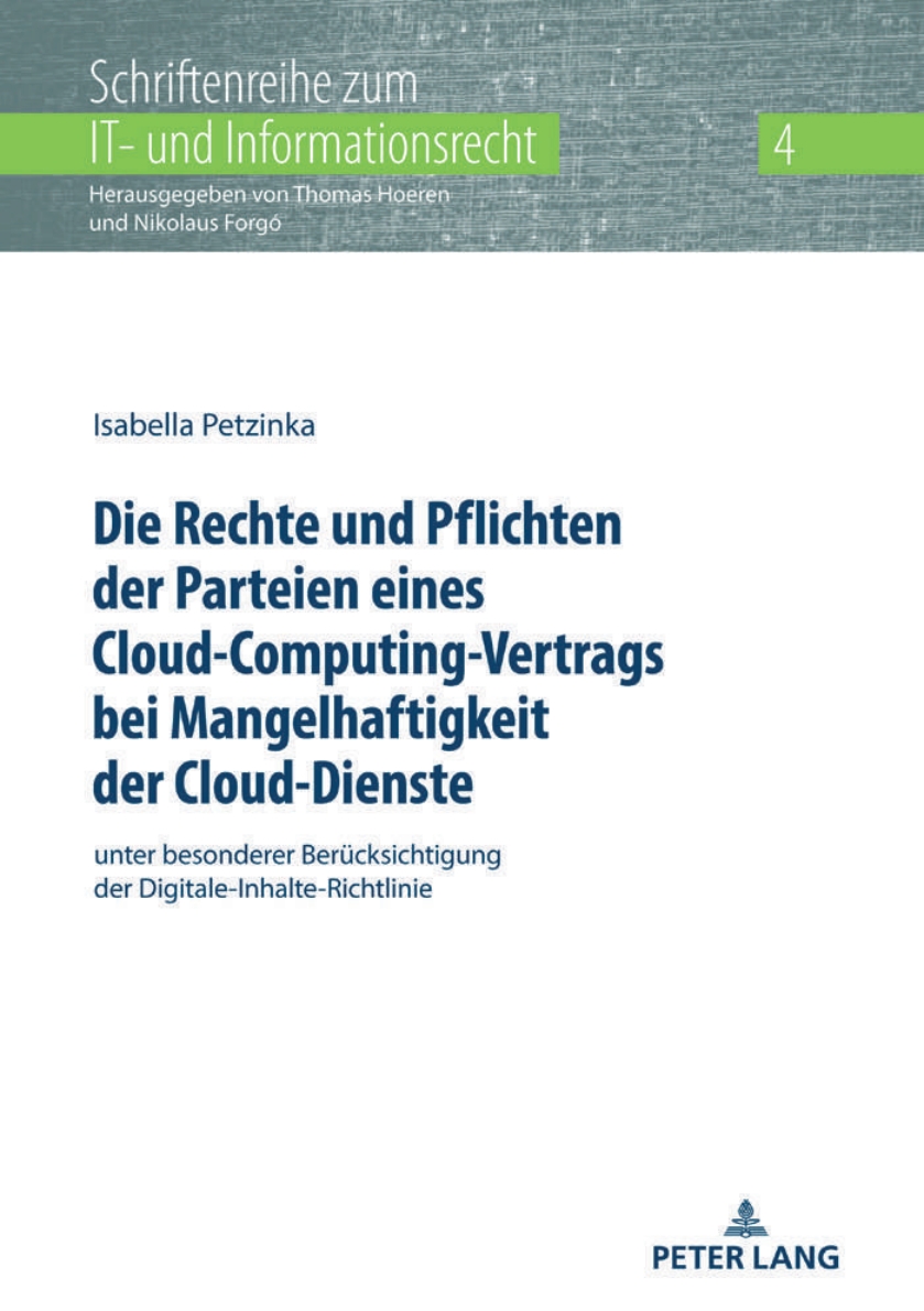 Die Rechte Und Pflichten Der Parteien Eines Cloud Computing Vertrags Bei Mangelhaftigkeit Der Cloud Dienste Isabella Petzinka Ebook Fixed Page Etextbook Pdf Abe Pl